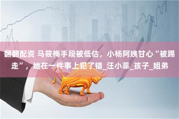 翻翻配资 马筱梅手段被低估，小杨阿姨甘心“被踢走”，她在一件事上犯了错_汪小菲_孩子_姐弟