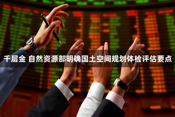 千层金 自然资源部明确国土空间规划体检评估要点